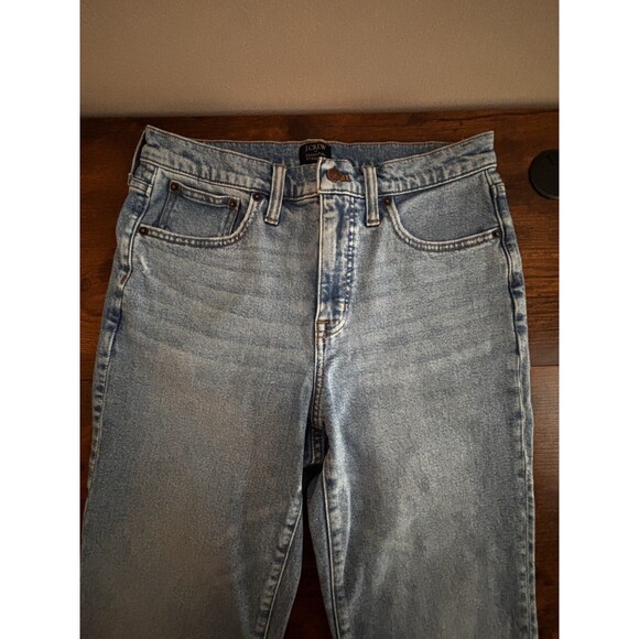 J. Crew Women's Essential Blue Straight Jeans Zip Size 29 - Picture 1 of 7